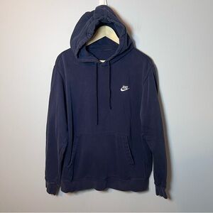 Nike Sportswear Club Fleece Hoodie Men’s L Navy Blue Sweatshirt Pullover BV2654
